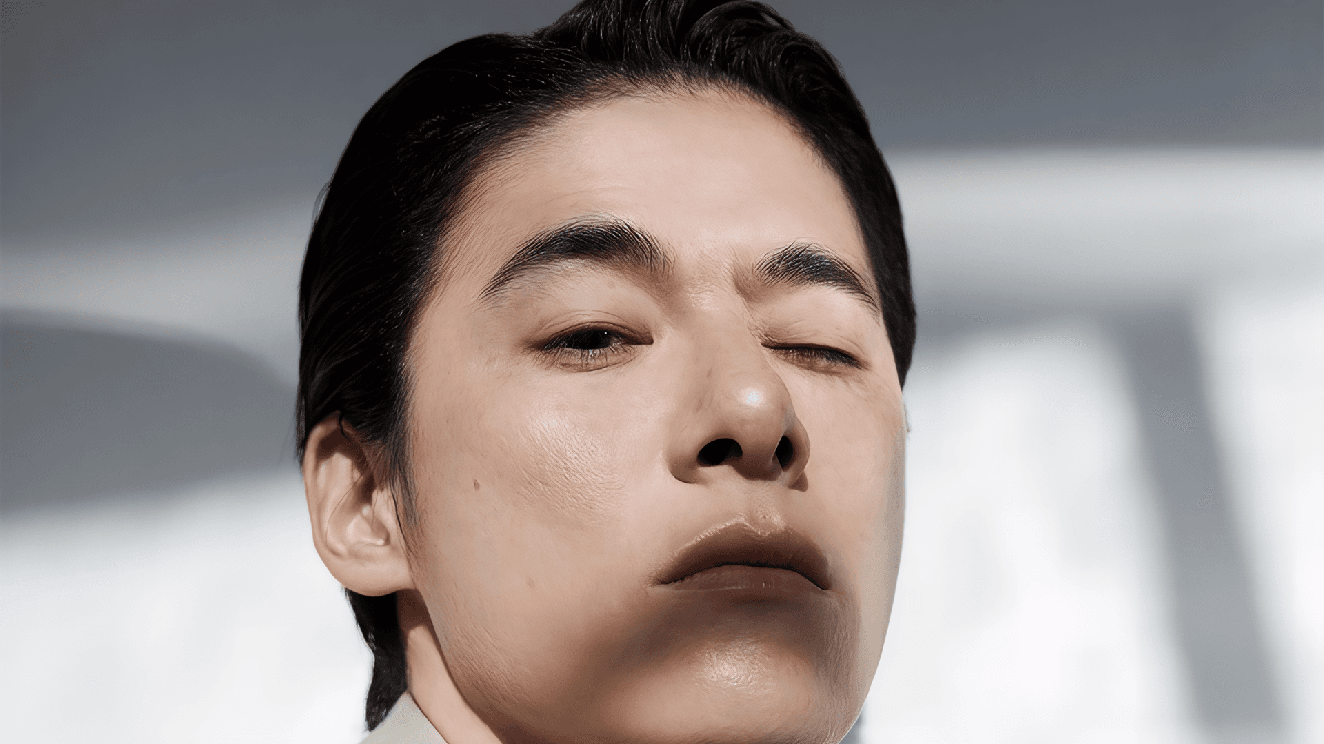 A model featured in the Arena Homme Plus 20th anniversary special cover project
