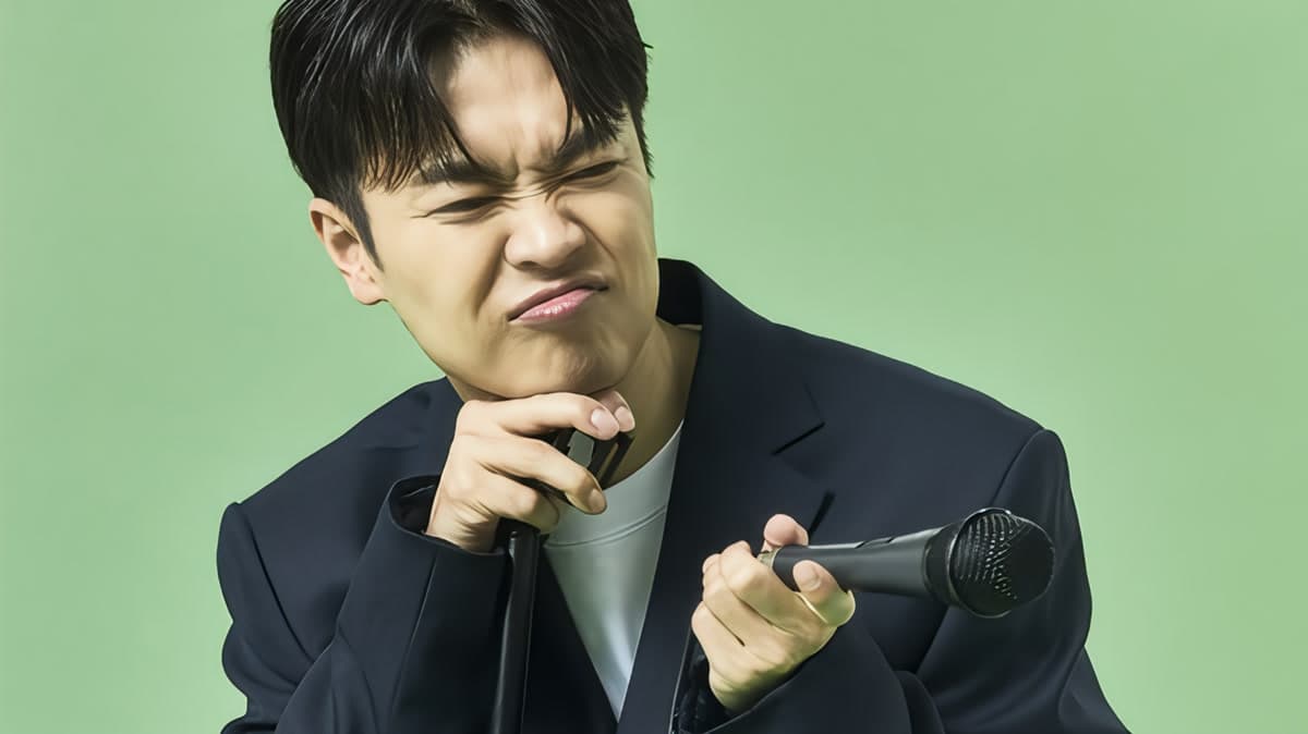 Kim Dongha in a promotional photo for his 'Made in Korea' stand-up comedy tour
