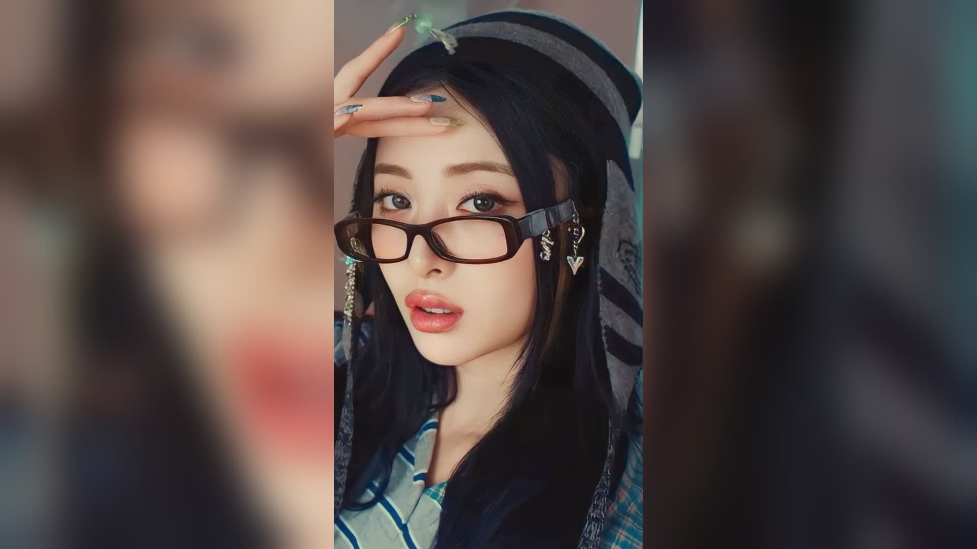 LE SSERAFIM member Kim Chaewon in a scene from the group's 'CRAZY' music video era in 2024