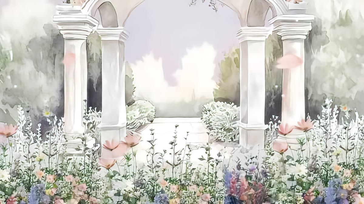 A spring concert illustration — the visual backdrop for Sung Si-kyung's 'Chukga' comeback concert series, part of a larger spring ballad wave sweeping Korean music in 2026