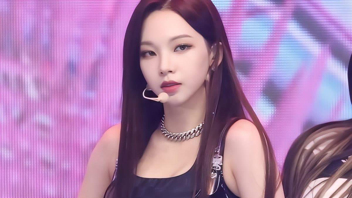 aespa's Karina performing on stage, ahead of the group's second studio album LEMONADE releasing May 29, 2026