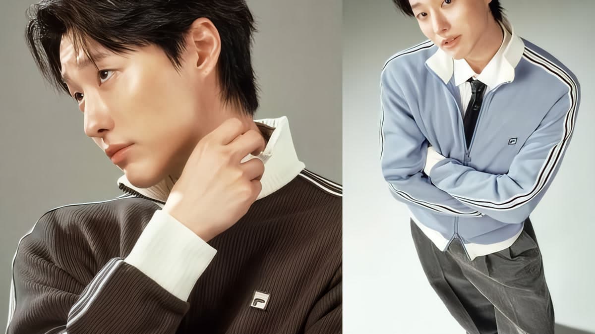 WOODZ in a 2026 FILA campaign — the K-pop artist recently revealed his decade-long friendship with BLACKPINK's Jennie in a viral YouTube video