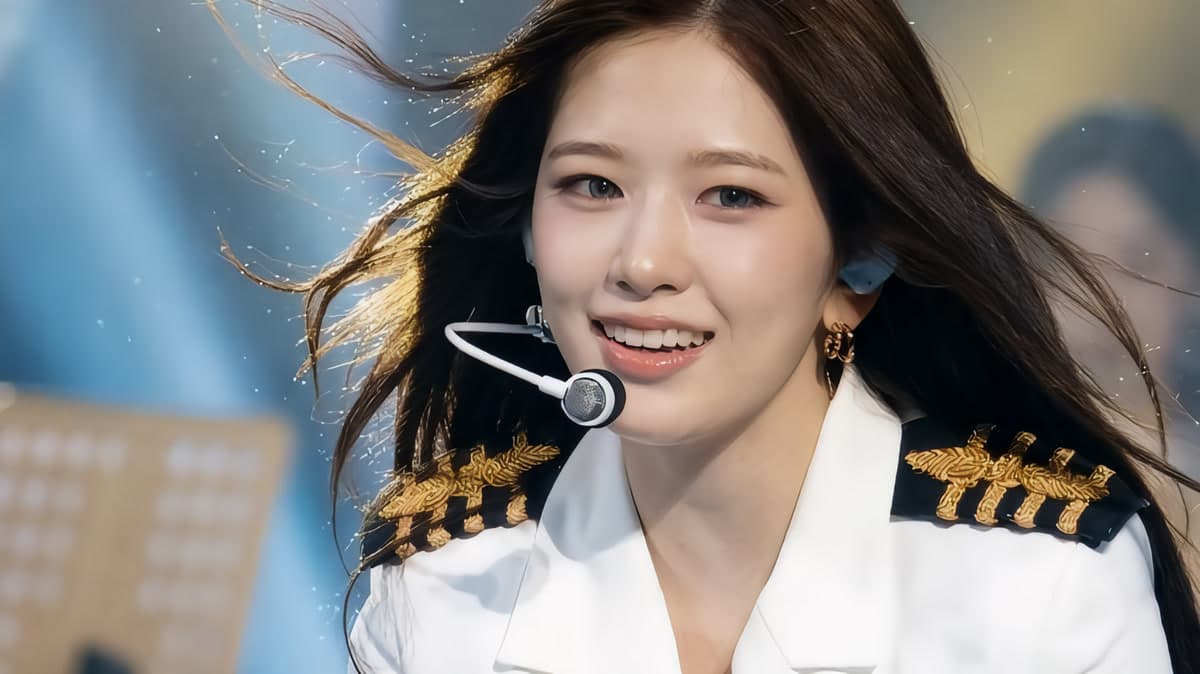 IVE member Ahn Yujin performing on stage — the group launched their new self-produced YouTube series ARCH·IVE in April 2026