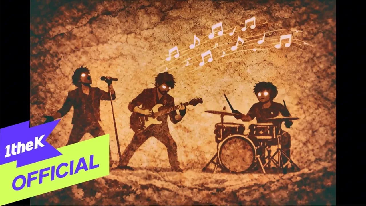 TESSAR's debut MV Alle Korea, featuring animated members XERO, KAZE, and RAI — uploaded via 1theK official YouTube channel