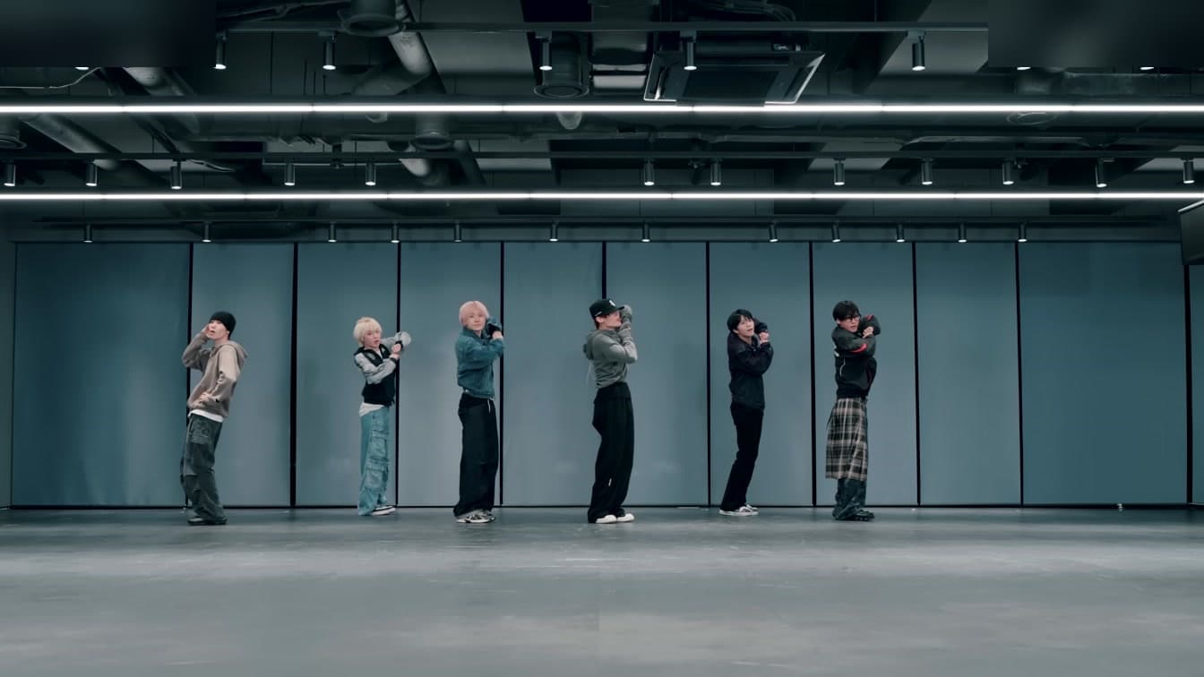 NCT WISH performing the choreography for 'Ode to Love' in a dance practice session — YouTube: SMTOWN