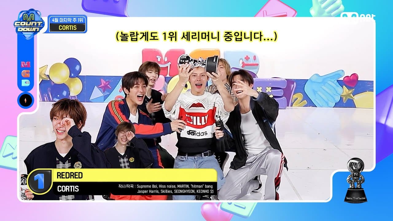 CORTIS performing 'REDRED' encore after winning M Countdown — YouTube: Mnet K-POP