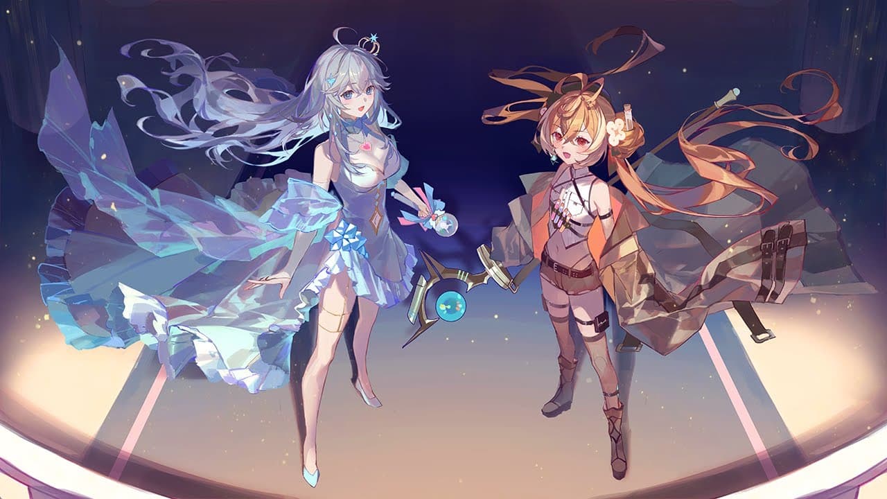 Virtual idol duo WISHes (Ayla and Mmemne) from their official Wish List MV — YouTube: 그림프로덕션