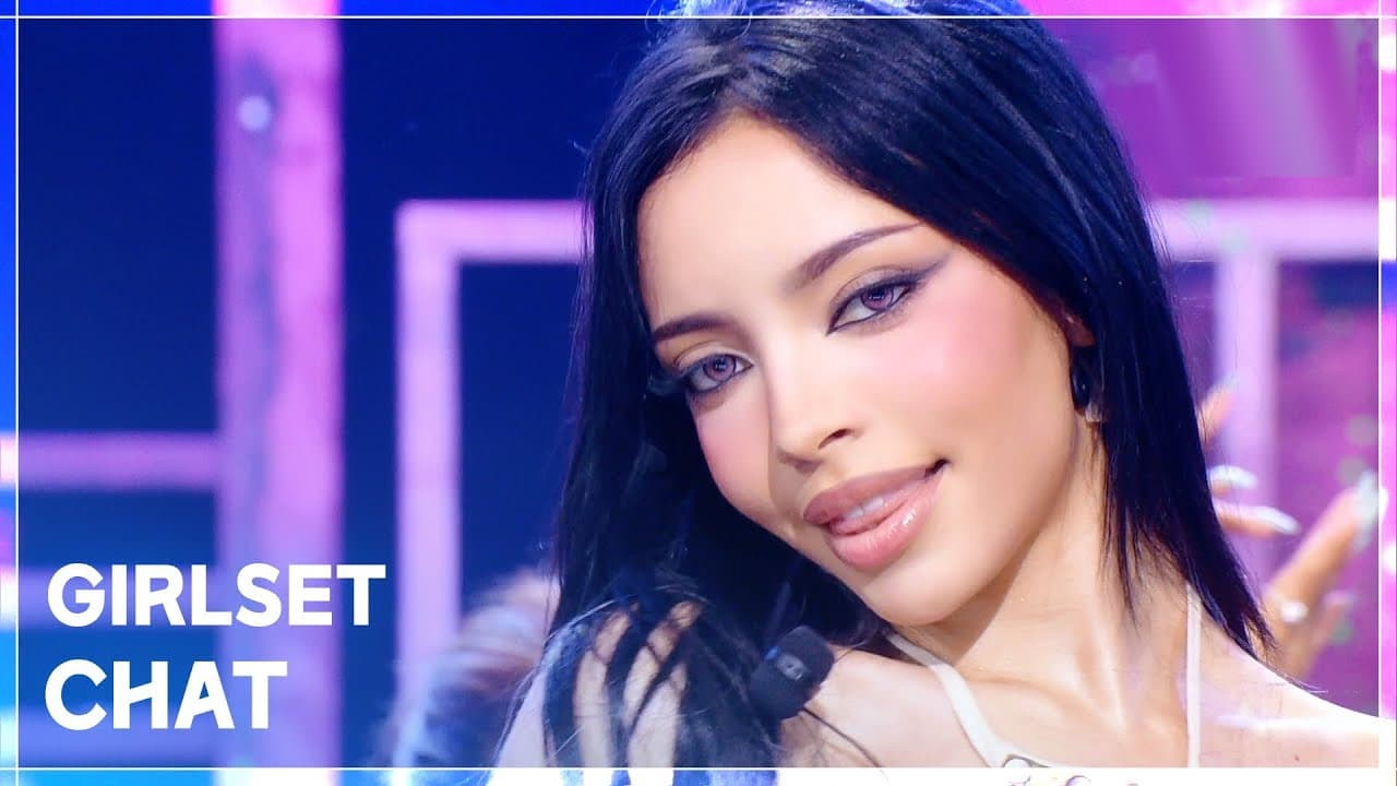 GIRLSET performing CHAT in the official KBS Music Bank thumbnail.