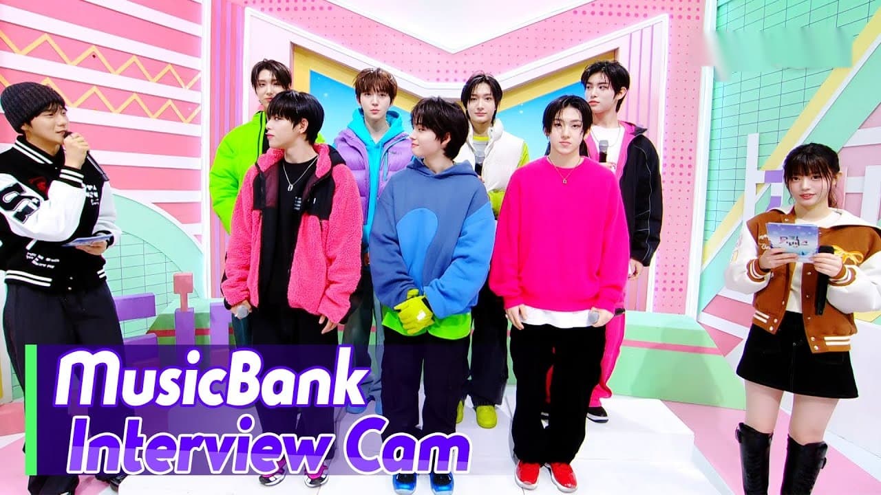 KickFlip during a Music Bank interview for their pre-release single Twenty